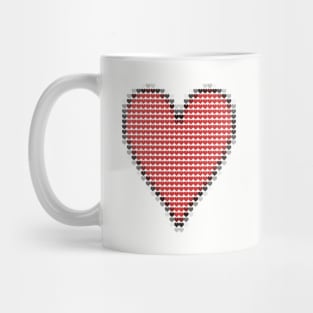 Red Valentines Day Heart Filled with Hearts Mug